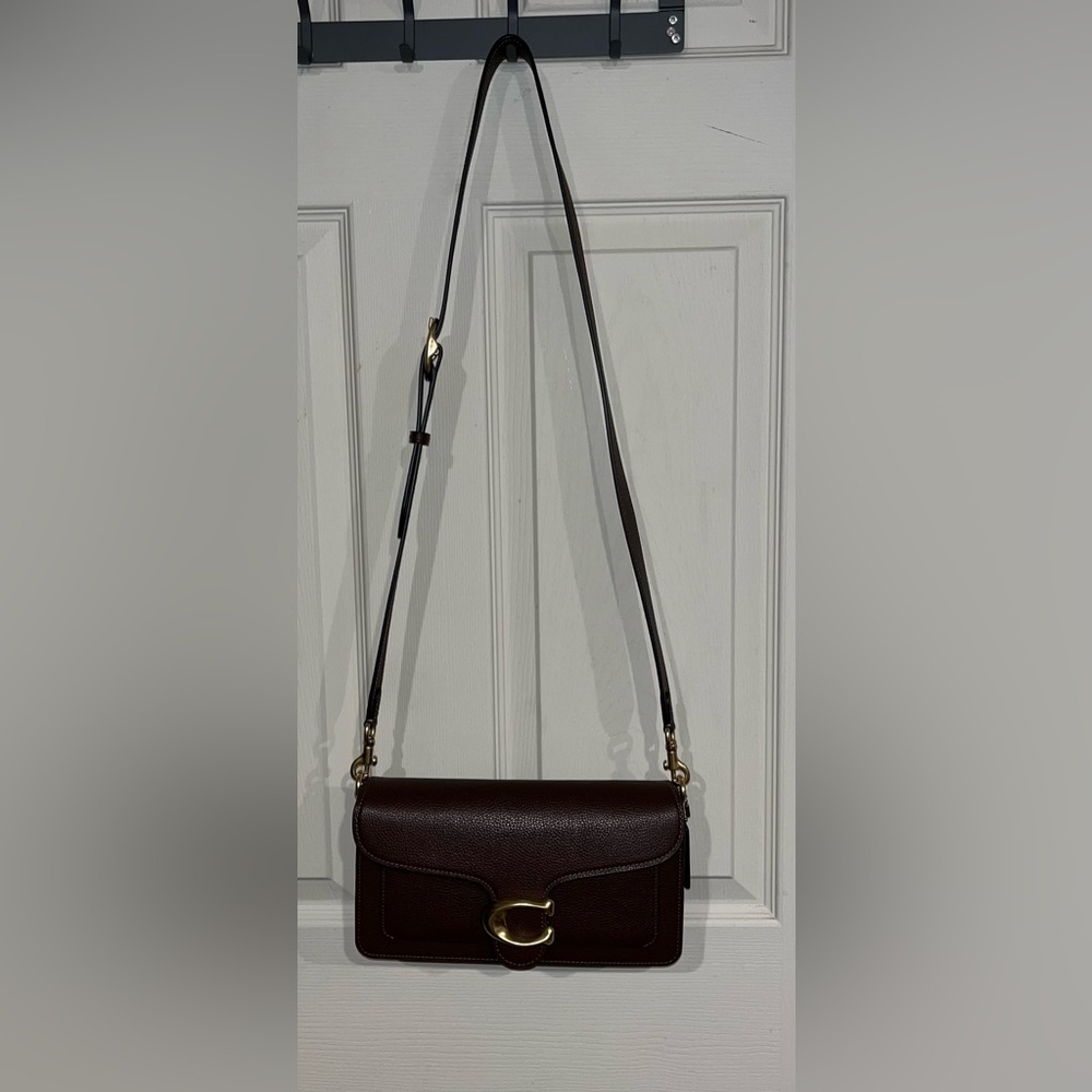 Coach Tabby Medium Polished Pebble Leather Shoulder Bag 26 - Picture 13 of 15